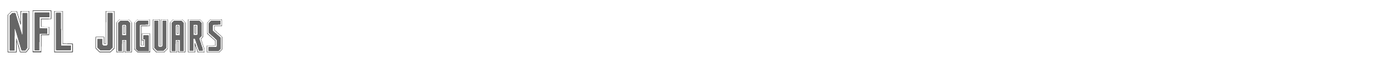 Sample characters NFL Jaguars Font